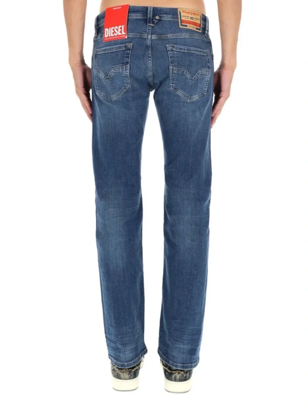 Diesel Larkee Men's Straight Stretch Jeans in Deep Blue Denim, W 31 L 30